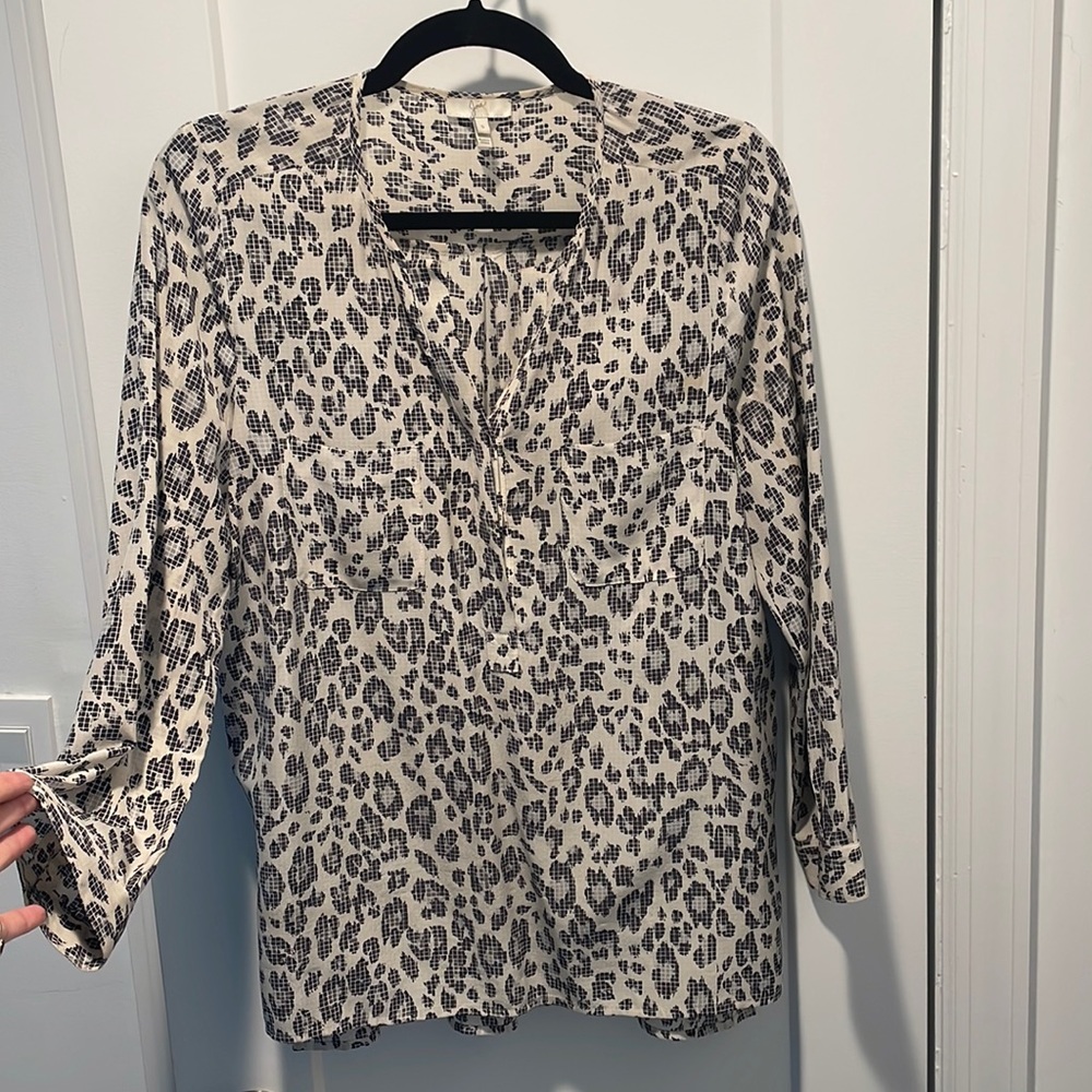 JOIE Silk Modern Animal Printed Top - Small